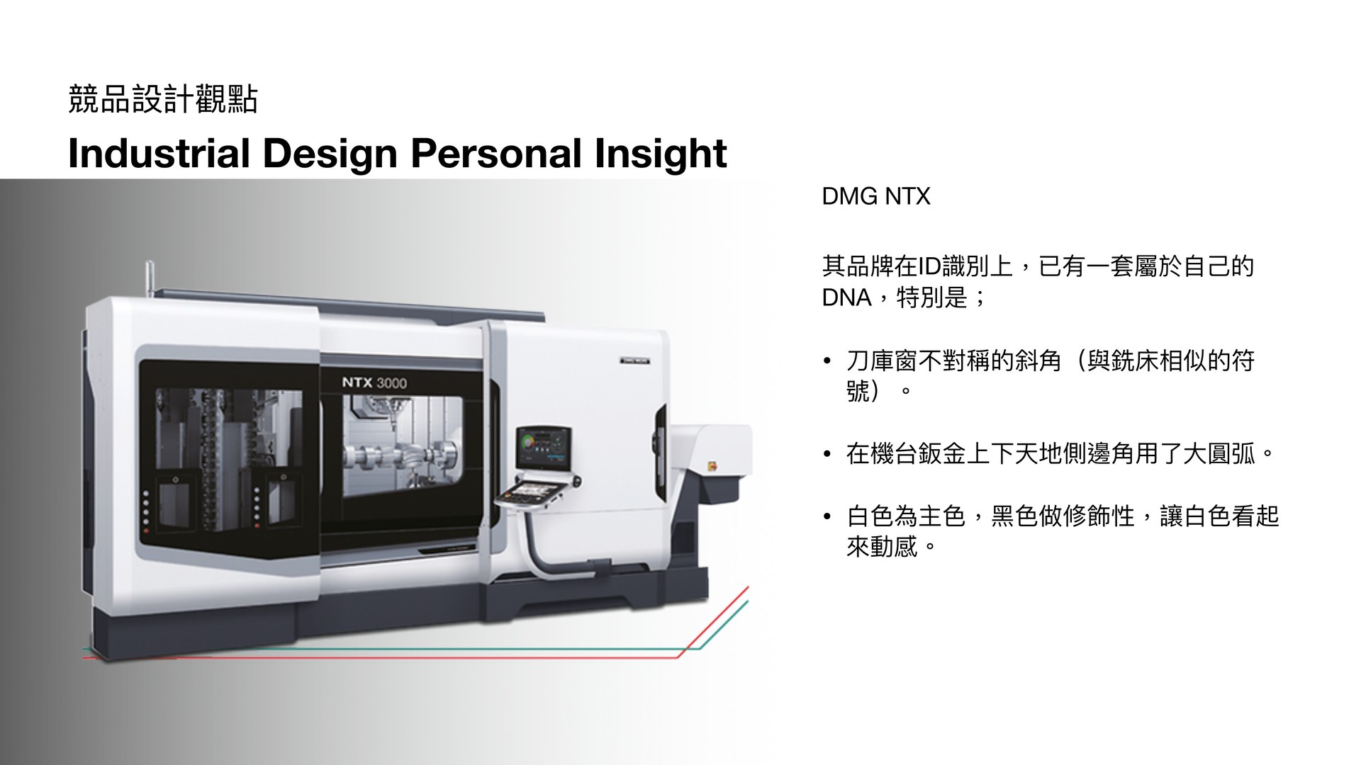 競品設計觀點 — DMG NTX 的 ID 語彙分析